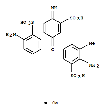 Benzenesulfonic acid,2-amino-5-[(4-amino-3-sulfophenyl)(4-imino-3-sulfo-2,5-cyclohexadien-1-ylidene)methyl]-3-methyl-,calcium salt (1:1)