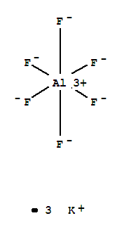 Molecular Structure of 13775-52-5 (Aluminate(3-),hexafluoro-, potassium (1:3), (OC-6-11)-)