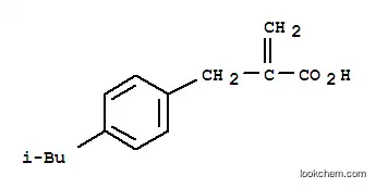 Molecular Structure of 139477-93-3 (Benzenepropanoic acid, -alpha--methylene-4-(2-methylpropyl)- (9CI))