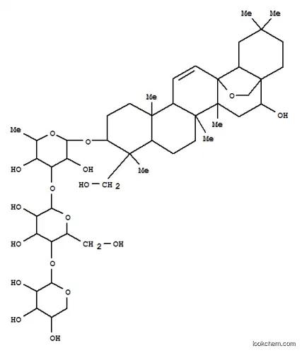 Molecular Structure of 139523-29-8 (b-D-Galactopyranoside, (3b,4a,16b)-13,28-epoxy-16,23-dihydroxyolean-11-en-3-yl O-b-D-xylopyranosyl-(1®4)-O-b-D-glucopyranosyl-(1®3)-6-deoxy-)