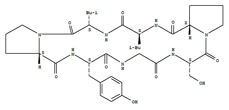 Molecular Structure of 139626-30-5 (Cyclo(glycyl-L-seryl-L-prolyl-L-leucyl-L-leucyl-L-prolyl-L-tyrosyl))