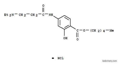 Molecular Structure of 14025-66-2 (pentyl 4-[(N,N-diethyl-beta-alanyl)amino]-2-hydroxybenzoate hydrochloride (1:1))