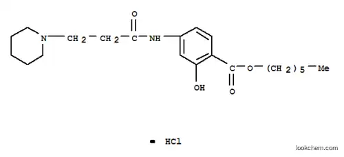 hexyl 2-hydroxy-4-{[3-(piperidin-1-yl)propanoyl]amino}benzoate hydrochloride (1:1)