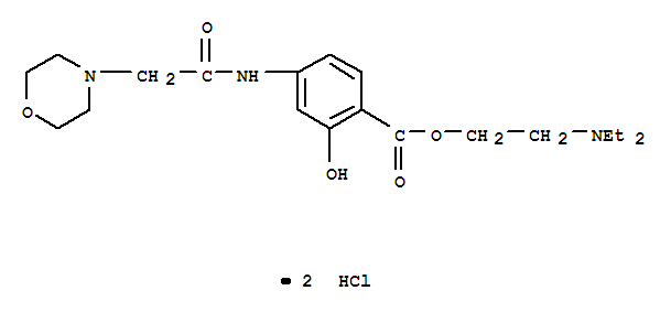 4-(2-MORPHOLINOACETAMIDO)-SALICYLIC ACID 2-DIETHYLAMINOETHYL ESTER 2HCL