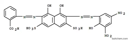 Molecular Structure of 14041-36-2 (Benzoic acid,2-[2-[1,8-dihydroxy-7-[2-(2-hydroxy-3,5-dinitrophenyl)diazenyl]-3,6-disulfo-2-naphthalenyl]diazenyl]-)