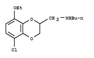 Molecular Structure of 14057-61-5 (1,4-Benzodioxin-2-methanamine,N-butyl-5-chloro-8-ethoxy-2,3-dihydro-)