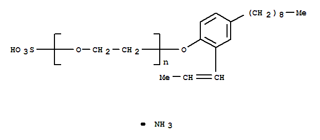 Molecular Structure of 140651-97-4 (Poly(oxy-1,2-ethanediyl),a-sulfo-w-[4-nonyl-2-(1-propen-1-yl)phenoxy]-,ammonium salt (1:1))