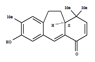 Molecular Structure of 140670-91-3 (4H-Dibenzo[a,d]cyclohepten-4-one,1,10,11,11a-tetrahydro-7-hydroxy-1,1,8-trimethyl-, (11aS)-)
