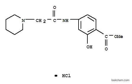 Molecular Structure of 14102-28-4 (methyl 2-hydroxy-4-[(piperidin-1-ylacetyl)amino]benzoate hydrochloride (1:1))