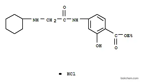 Molecular Structure of 14102-42-2 (ethyl 4-[(N-cyclohexylglycyl)amino]-2-hydroxybenzoate hydrochloride (1:1))