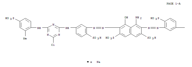 4-AMINO-3,6-BIS[[5-[[4-CHLORO-6-[(2-METHYL-4-SULFOPHENYL)AMINO]-1,3,5-TRIAZIN-2-YL]AMINO]-2-SULFOPHENYL]AZO]-5-HYDROXY-2,7-NAPHTHALENEDISULFONIC ACID SODIUM SALTCAS