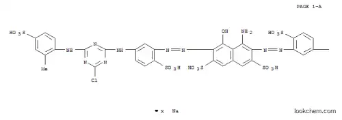 Molecular Structure of 141250-43-3 (2,7-Naphthalenedisulfonic acid, 4-amino-3,6-bis5-4-chloro-6-(2-methyl-4-sulfophenyl)amino-1,3,5-triazin-2-ylamino-2-sulfophenylazo-5-hydroxy-, sodium salt)