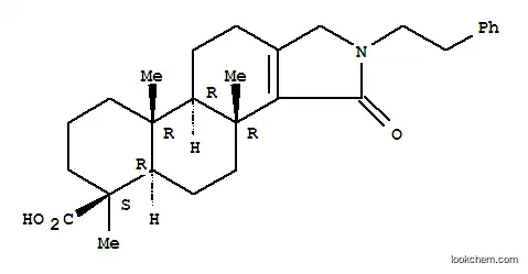 Molecular Structure of 141266-06-0 (1H-Naphth[2,1-e]isoindole-6-carboxylicacid,2,3,3b,4,5,5a,6,7,8,9,9a,9b,10,11-tetradecahydro-3b,6,9a-trimethyl-3-oxo-2-(2-phenylethyl)-,(3bR,5aR,6S,9aR,9bR)-)