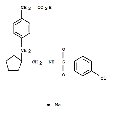 sodium (4-{[1-({[(4-chlorophenyl)sulfonyl]amino}methyl)cyclopentyl]methyl}phenyl)acetate(141335-11-7)