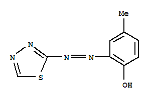 Molecular Structure of 14151-96-3 (Phenol,4-methyl-2-[2-(1,3,4-thiadiazol-2-yl)diazenyl]-)