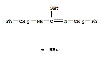 Molecular Structure of 14153-85-6 (Carbamimidothioic acid,N,N'-bis(phenylmethyl)-, ethyl ester, monohydrobromide (9CI))