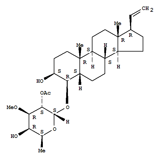 a-L-Galactopyranoside, (3b,4b,5b)-3-hydroxypregn-20-en-4-yl 6-deoxy-3-O-methyl-, 2-acetate (9CI)