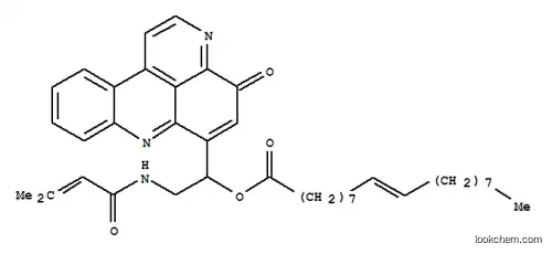 9-Octadecenoic acid,2-[(3-methyl-1-oxo-2- butenyl)amino]-1-(4-oxo-4H-pyrido[2,3,4-kl]- acridin-6-yl)ethyl ester,(-)- 