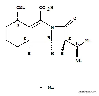 Molecular Structure of 141611-76-9 ((1S,5S,8aS,8bR)-1-[1(R)-Hydroxyethyl]-5-methoxy-2-oxo-1,2,5,6,7,8,8a,8b-octahydroazeto[2,1-a]isoindole-4-carboxylic acid sodium salt)