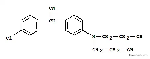 Molecular Structure of 14185-80-9 ({4-[bis(2-hydroxyethyl)amino]phenyl}(4-chlorophenyl)acetonitrile)