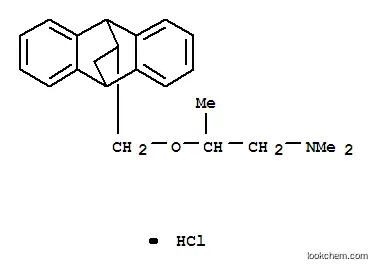 Molecular Structure of 14186-07-3 (2-(9,10-dihydro-9,10-ethanoanthracen-11-ylmethoxy)-N,N-dimethylpropan-1-amine hydrochloride (1:1))