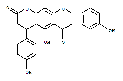Molecular Structure of 141897-15-6 (2H,6H-Benzo[1,2-b:5,4-b']dipyran-2,6-dione,3,4,7,8-tetrahydro-5-hydroxy-4,8-bis(4-hydroxyphenyl)- (9CI))