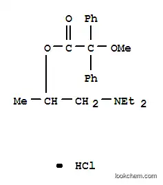 Molecular Structure of 1421-09-6 (N,N-diethyl-2-{[methoxy(diphenyl)acetyl]oxy}propan-1-aminium chloride)