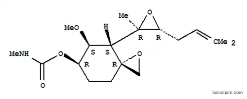 Molecular Structure of 142186-14-9 (1-Oxaspiro[2.5]octan-6-ol,5-methoxy-4-[(2R,3R)-2-methyl-3-(3-methyl-2-butenyl)oxiranyl]-,methylcarbamate, (3R,4S,5S,6R)- (9CI))