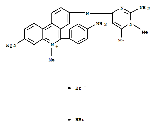Phenanthridinium,3-amino-6-(4-aminophenyl)-8-[(1,2-dihydro-2-imino-1,6-dimethyl-4-pyrimidinyl)amino]-5-methyl-,bromide, hydrobromide (1:1:1)