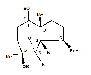 Molecular Structure of 142545-66-2 (4,8-Epoxyazulene-4,7(1H)-diol,octahydro-3a,7-dimethyl-1-(1-methylethyl)-, (1R,3aS,4R,7R,8R,8aR)-rel-(-)-)