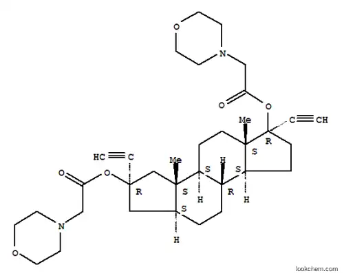 Molecular Structure of 142546-48-3 ((1R,3aS)-1,7-diethynyl-8a,10a-dimethylhexadecahydrodicyclopenta[a,f]naphthalene-1,7-diyl bis(morpholin-4-ylacetate))