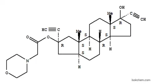 Molecular Structure of 142546-49-4 ((2R,3aS,3bS)-2,6-diethynyl-6-hydroxy-3a,5a-dimethylhexadecahydrodicyclopenta[a,f]naphthalen-2-yl morpholin-4-ylacetate)