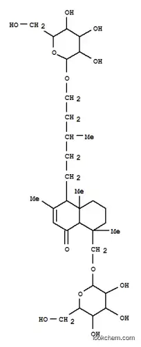 Molecular Structure of 142570-04-5 (1(4H)-Naphthalenone,8-[(b-D-glucopyranosyloxy)methyl]-4-[5-(b-D-glucopyranosyloxy)-3-methylpentyl]-4a,5,6,7,8,8a-hexahydro-3,4a,8-trimethyl-(9CI))