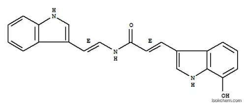 Molecular Structure of 142677-10-9 (2-Propenamide,3-(7-hydroxy-1H-indol-3-yl)-N-[(1E)-2-(1H-indol-3-yl)ethenyl]-, (2E)-)