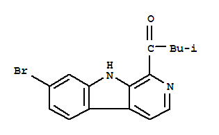 Molecular Structure of 142755-08-6 (1-Butanone,1-(7-bromo-9H-pyrido[3,4-b]indol-1-yl)-3-methyl-)