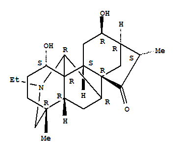 Molecular Structure of 142768-81-8 (12,3,6a-Ethanylylidene-9,11a-methanoazuleno[2,1-b]azocin-11(6bH)-one,1-ethyldodecahydro-6,8-dihydroxy-3,10-dimethyl-,(3R,6S,6aR,6bR,8R,9R,10S,11aR,12R,12aR,14R)- (9CI))