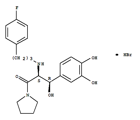 3-(3,4-DIHYDROXYPHENYL)-N-(3-(4-FLUOROPHENYL)PROPYL)SERINE PYRROLIDINE AMIDE HBR