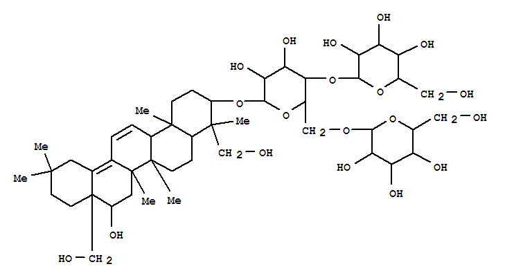 b-D-Glucopyranoside,(3b,4a,16b)-16,23,28-trihydroxyoleana-11,13(18)-dien-3-ylO-b-D-glucopyranosyl-(1&reg;4)-O-[b-D-glucopyranosyl-(1&reg;6)]-