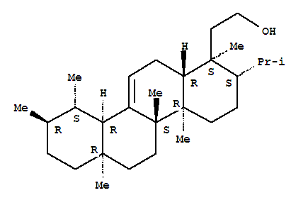 Molecular Structure of 142878-21-5 (1-Chryseneethanol,1,2,3,4,4a,4b,5,6,6a,7,8,9,10,10a,12,12a-hexadecahydro-1,4a,4b,6a,9,10-hexamethyl-2-(1-methylethyl)-,(1S,2S,4aR,4bS,6aR,9R,10S,10aR,12aR)-)
