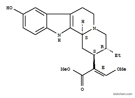 Molecular Structure of 142934-41-6 (Indolo[2,3-a]quinolizine-2-aceticacid, 3-ethyl-1,2,3,4,6,7,12,12b-octahydro-9-hydroxy-a-(methoxymethylene)-, methylester, (aE,2S,3R,12bS)-)