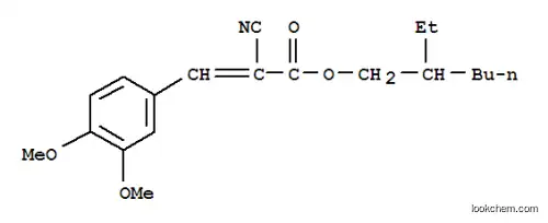 Molecular Structure of 143269-62-9 (2-ETHYLHEXYL ALPHA-CYANO-3,4-DIMETHOXYCINNAMATE)