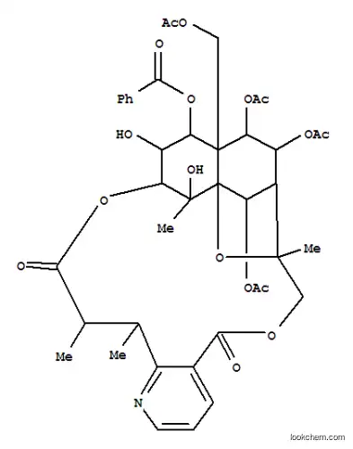 Molecular Structure of 143439-10-5 (8,11-Epoxy-9,12-ethano-11,15-methano-11H-[1,8]dioxacycloheptadecino[4,3-b]pyridine-5,17-dione,10,21,22-tris(acetyloxy)-12-[(acetyloxy)methyl]-13-(benzoyloxy)-7,8,9,10,12,13,14,15,18,19-decahydro-14,20-dihydroxy-8,18,19,20-tetramethyl-,(8R,9R,10R,11S,12S,13R,14R,15S,18S,19S,20S,21S,22R)- (9CI))