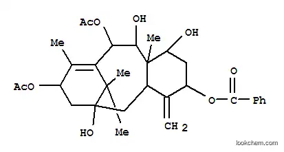 Molecular Structure of 143452-05-5 (6,10-Methanobenzocyclodecene-1,3,6,8,11,12(2H)-hexol,1,3,4,4a,5,7,8,11,12,12a-decahydro-9,12a,13,13-tetramethyl-4-methylene-,8,11-diacetate 3-benzoate, (1S,3S,4aR,6S,8S,11S,12S,12aS)- (9CI))