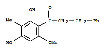 Molecular Structure of 143502-00-5 (1-Propanone,1-(2,4-dihydroxy-6-methoxy-3-methylphenyl)-3-phenyl-)