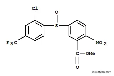 Molecular Structure of 143502-48-1 (methyl 5-{[2-chloro-4-(trifluoromethyl)phenyl]sulfinyl}-2-nitrobenzoate)