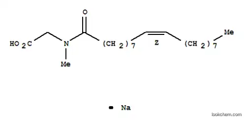 Molecular Structure of 14351-62-3 (sodium (Z)-N-methyl-N-(1-oxo-9-octadecenyl)aminoacetate)