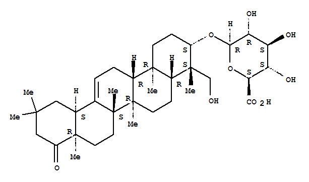 Molecular Structure of 143519-22-6 (b-D-Glucopyranosiduronic acid, (3b,4b)-23-hydroxy-22-oxoolean-12-en-3-yl (9CI))