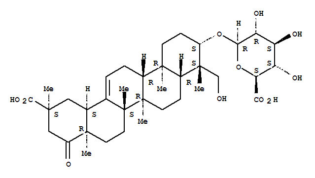 Molecular Structure of 143519-23-7 (b-D-Glucopyranosiduronic acid, (3b,4b,20a)-20-carboxy-23-hydroxy-22-oxo-30-norolean-12-en-3-yl (9CI))