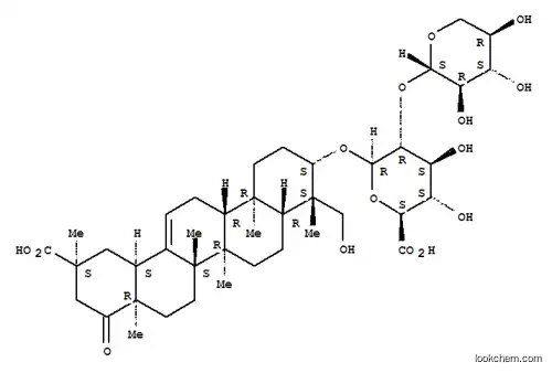 b-D-Glucopyranosiduronic acid, (3b,4b,20a)-20-carboxy-23-hydroxy-22-oxo-30-norolean-12-en-3-yl 2-O-b-D-xylopyranosyl- (9CI)