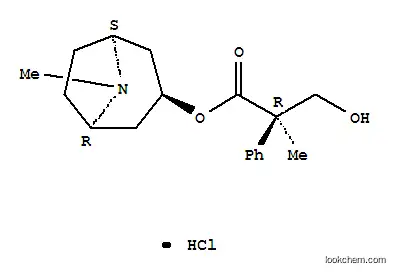 Molecular Structure of 14357-70-1 (8-methyl-8-azabicyclo[3.2.1]oct-3-yl 3-hydroxy-3-phenylbutanoate hydrochloride (1:1))